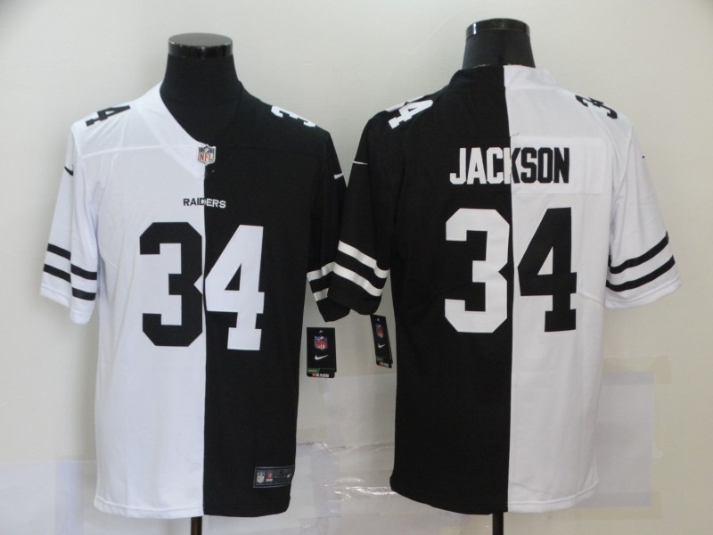 Men's Las Vegas Raiders Bo Jackson #34 Black/White Jersey
